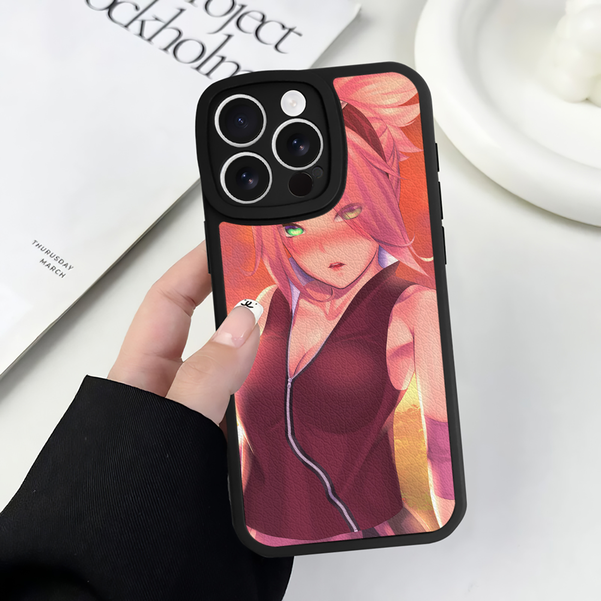 （画像用） NARUTO -ナルト- NARUTO -ナルト- 疾風伝 【iPhone 16シリーズ対応】シリコンスマホケース（レザー調） 材質：シリコン